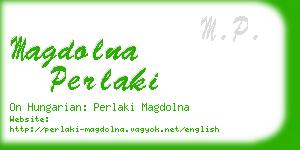 magdolna perlaki business card